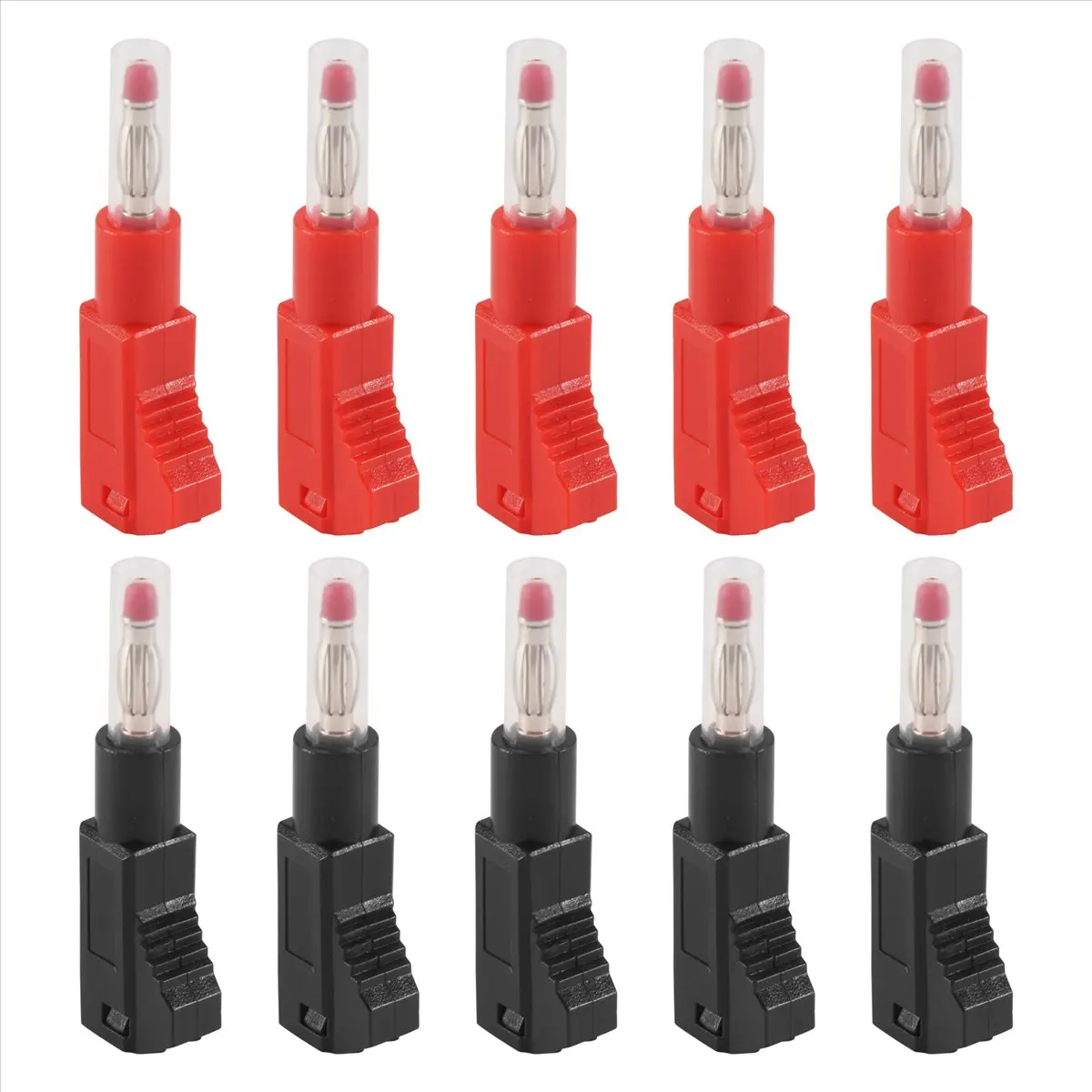 Dec.-10 Sets Retractable Sheath 4Mm Banana Plug Connectors Stackable Wire Solder Multimeter Test Leads Ends Plugs Adapter