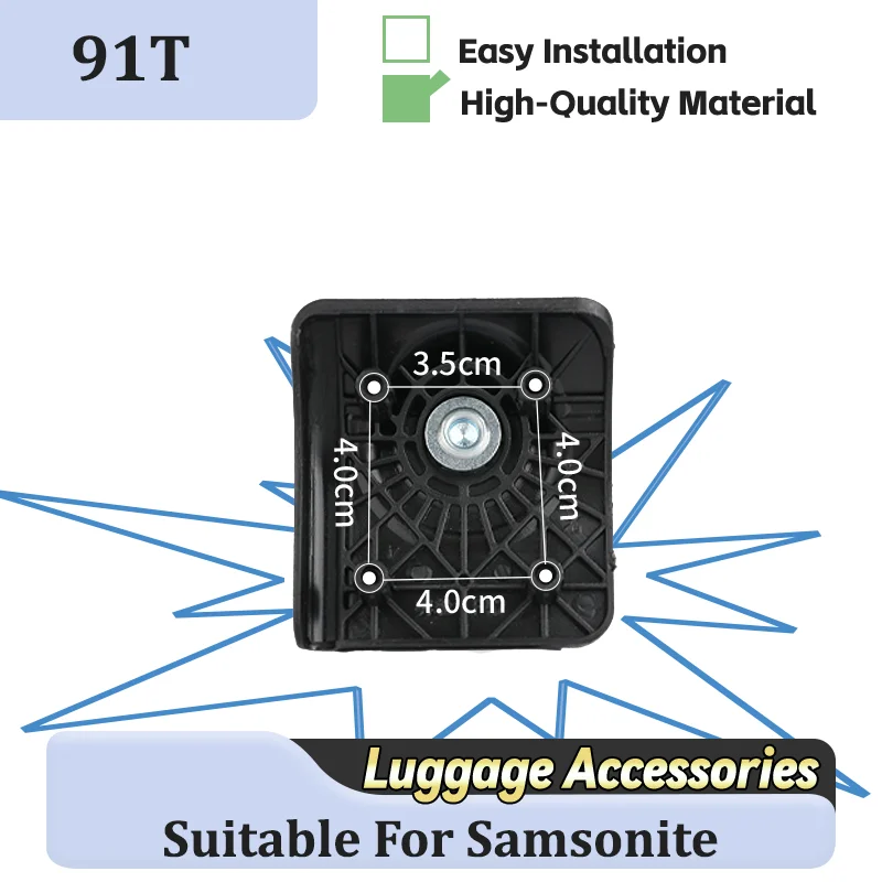 For Samsonite 91T Swivel Luggage Pulley 360° Universal Mute Wheel Trolley Replacement Wheel Luggage Repair Parts Wear-resistant