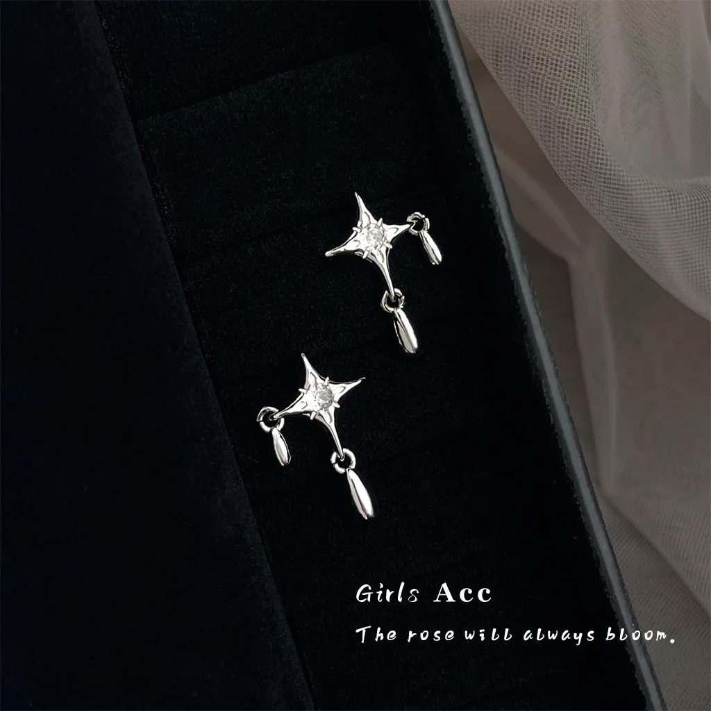 

Trendy Minimalist Star Earrings for Women 2025 Hot Sale Unique Drop Design Zircon Studs Fashionable Elegant