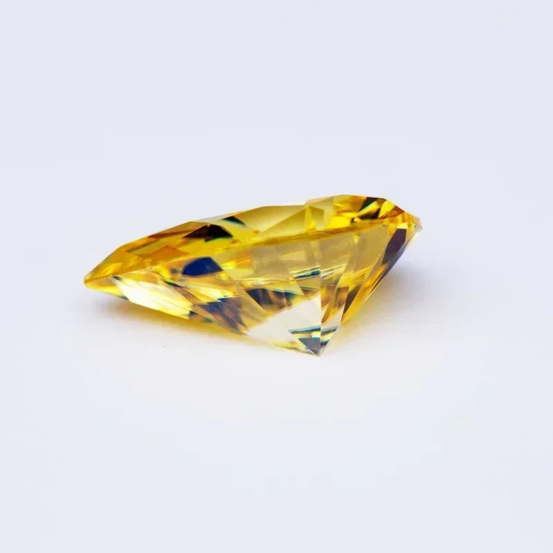 Moissanite Lemon Yellow Color Pear Shape VVS1 with GRA Certificate for DIY Charms Beads Jewelry Making Bracelet Rings Materials