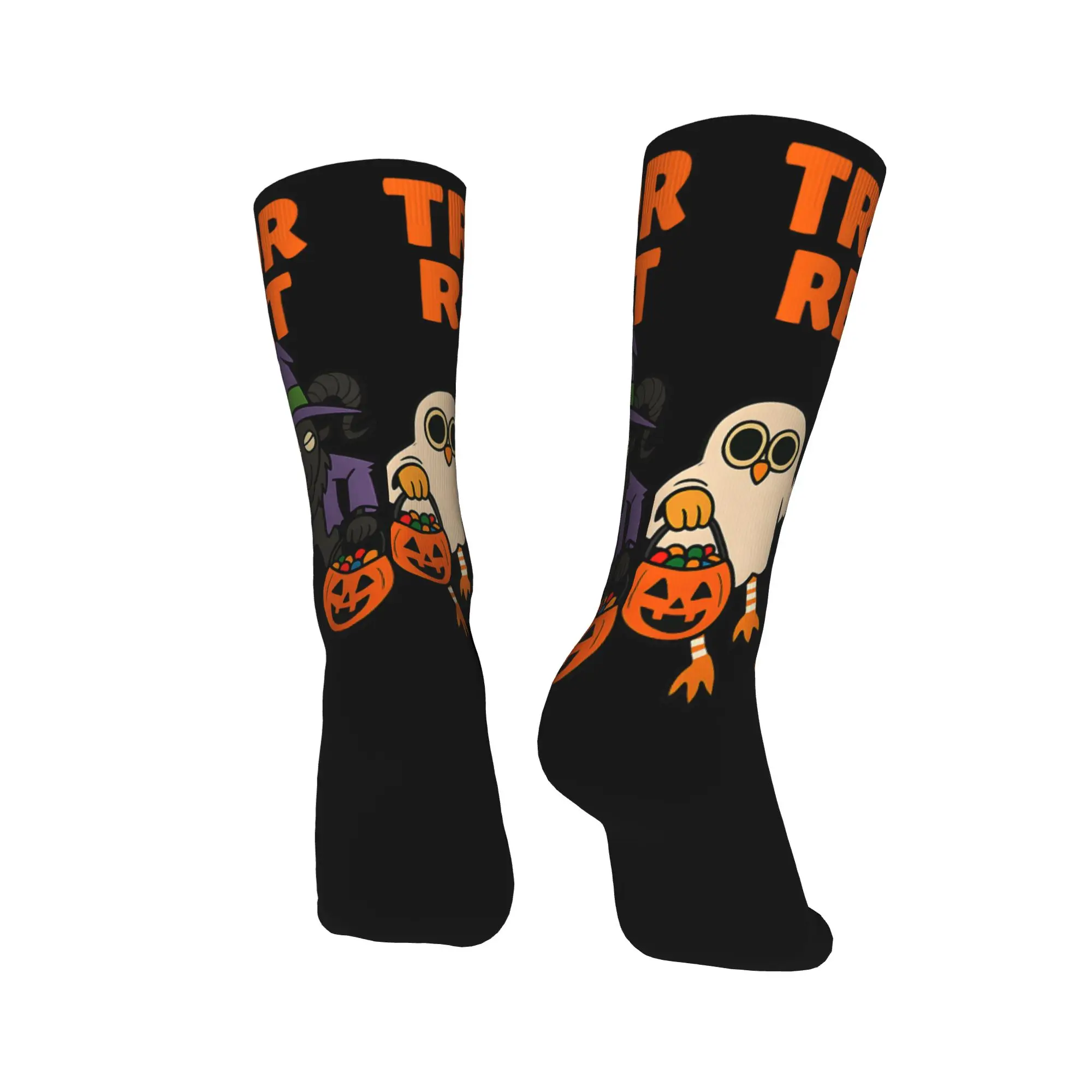 99 ليالي الهالوين في الغابة البومة الغزلان الجوارب جوارب غير رسمية للجنسين الرجال جوارب عالية الجودة الخريف المضادة للبكتيريا الجوارب