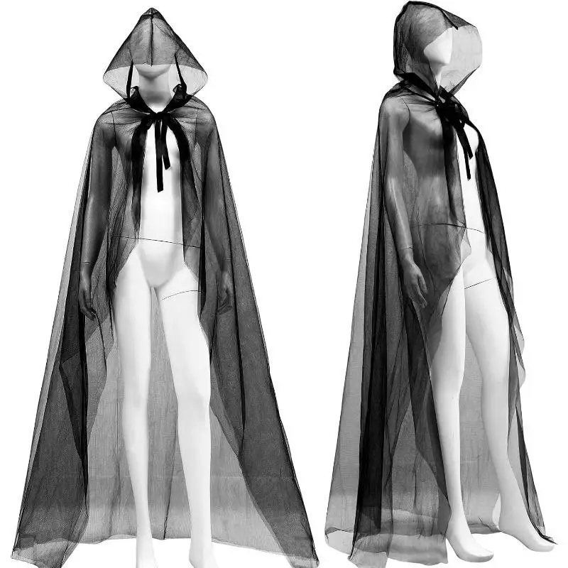 

Новая однослойная накидка Me, костюм ведьмы на Хэллоуин, сценическое представление, прозрачный дизайн, модная женская одежда