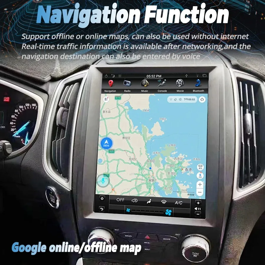 Y Car Radio Touch Screen Multimedia Video For Ford Edge 2015-2019 Android Auto Car Intelligent Systems Speakers Carplay BT GPS