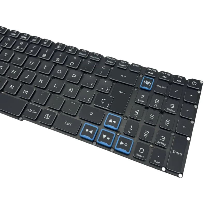 Para Acer Predator Helios 300 PH315-52 PH317-53 Laptop Gaming Teclado RGB Light Layout Espanhol