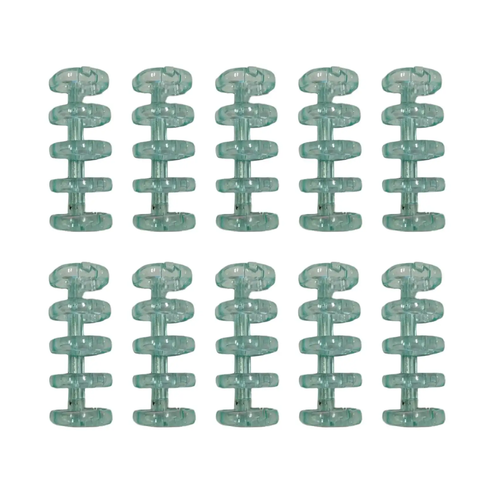 5x10Pcs Loose Leaf Binder Rings 5 Holes Book Rings for Home Photo Travel Diary green