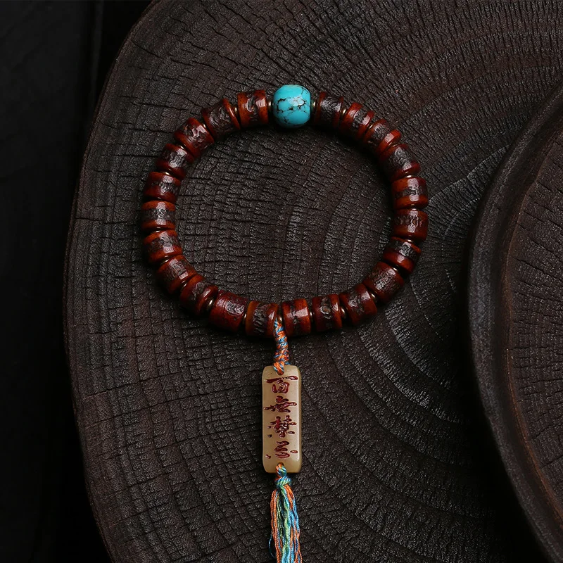 Tibetan Area Yak Beads Single-Wrap Bracelet Corpse Tuolin Bone Accessories Rosary