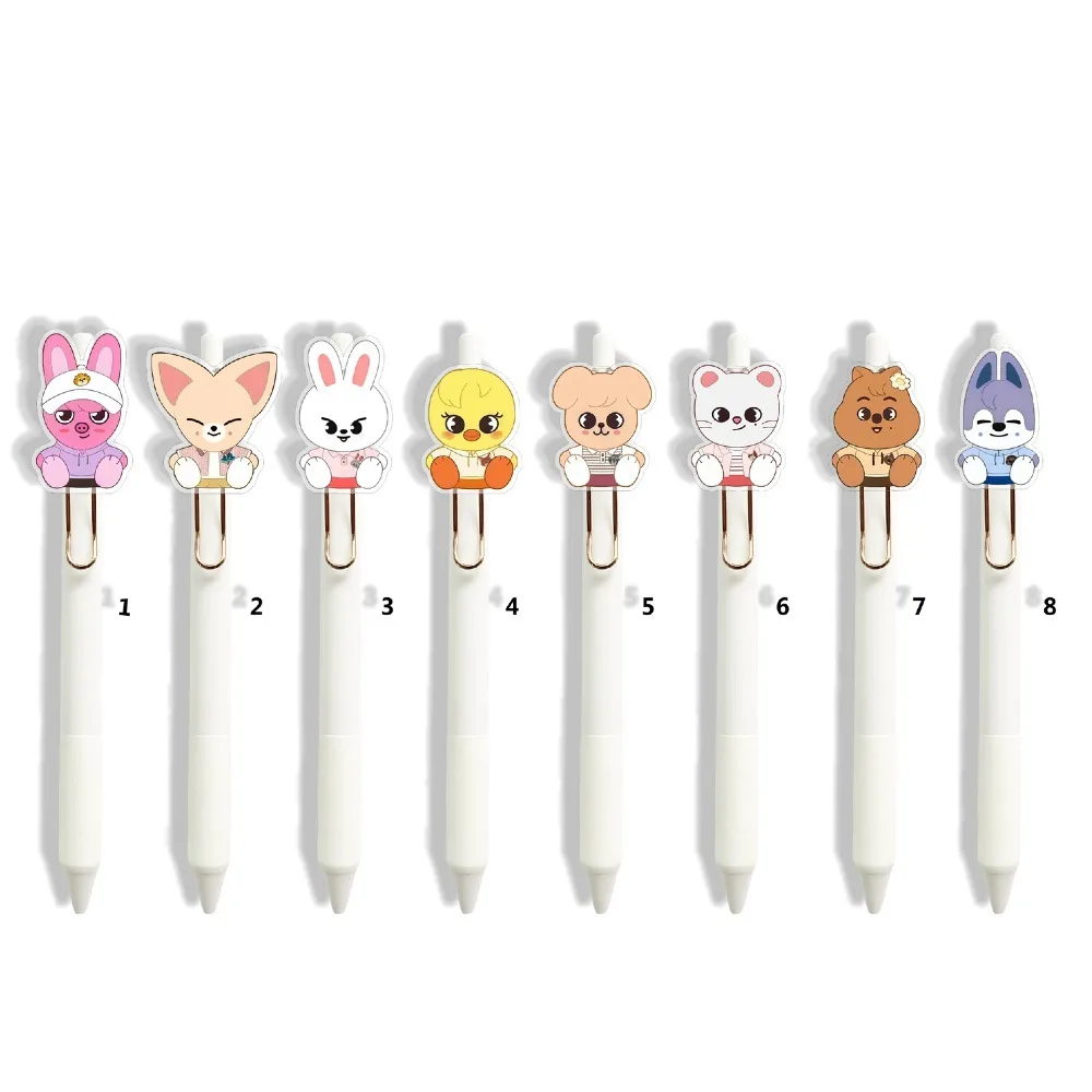 

Stray Kids SKZOO Cartoon Peripheral Press Neutral Pen Signature Pen Student Supplies Felix HyunJin Chan Woojin Changbin Gifts