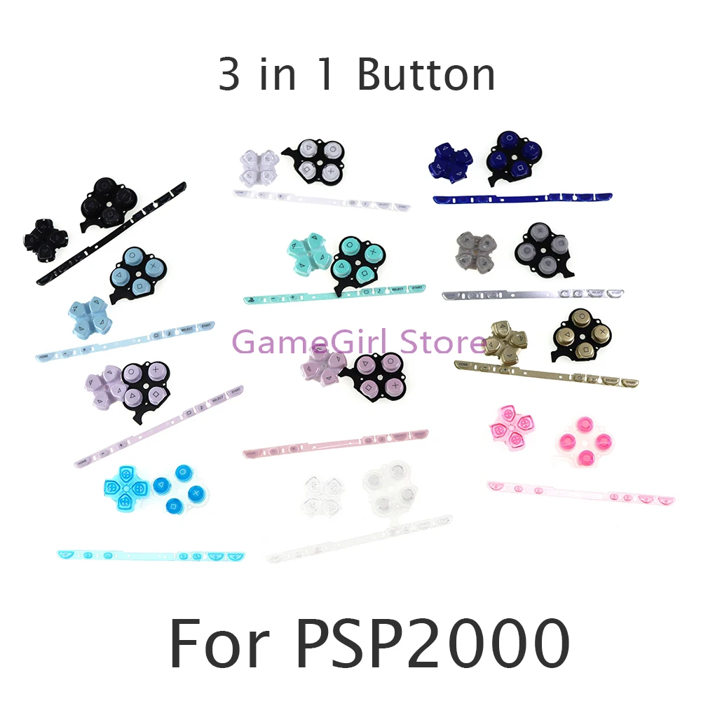 

10sets Left Right 3 in 1 Buttons D-pad Direction Key Home Select Start Button For PSP 2000 PSP2000 Game Console