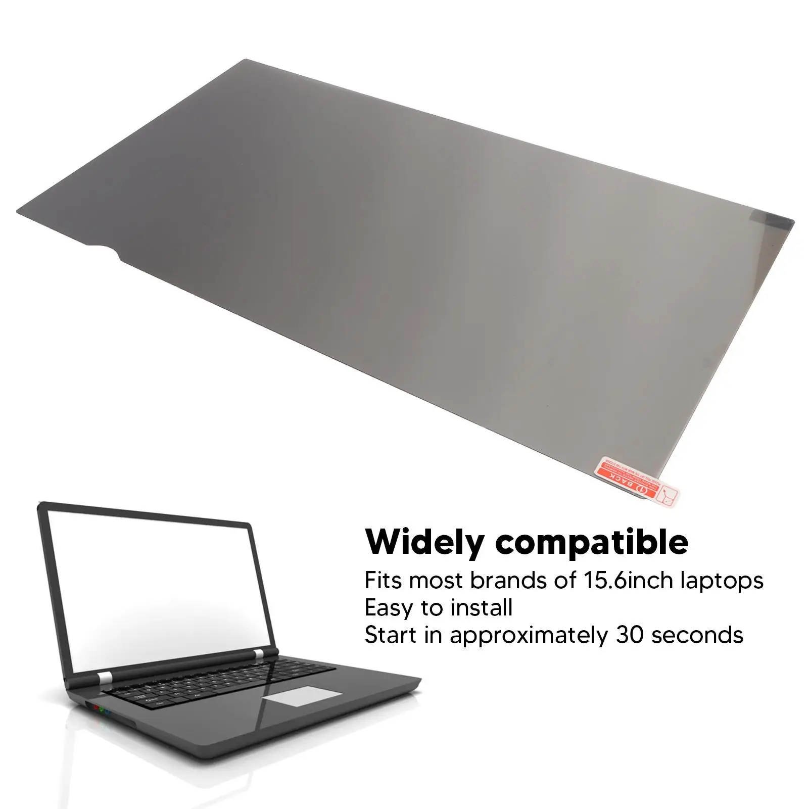 15.6 Inch Computer Screen Filter Protector - Scratch-Resistant PET, Easy Install, Privacy Shield for data Security at for