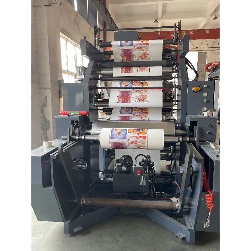 Bridge Stack Type Flexo Printer Automatic Multi Color Roll to Roll Printing Machine for Flexible Packaging Film Paper Bag