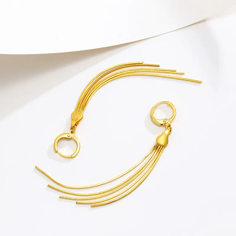 

Fashion 24K Gold Plating Tassel Earrings Ear Studs For Women Girl Classical Earring Charm Popular Jewelry Christmas Gift 2024