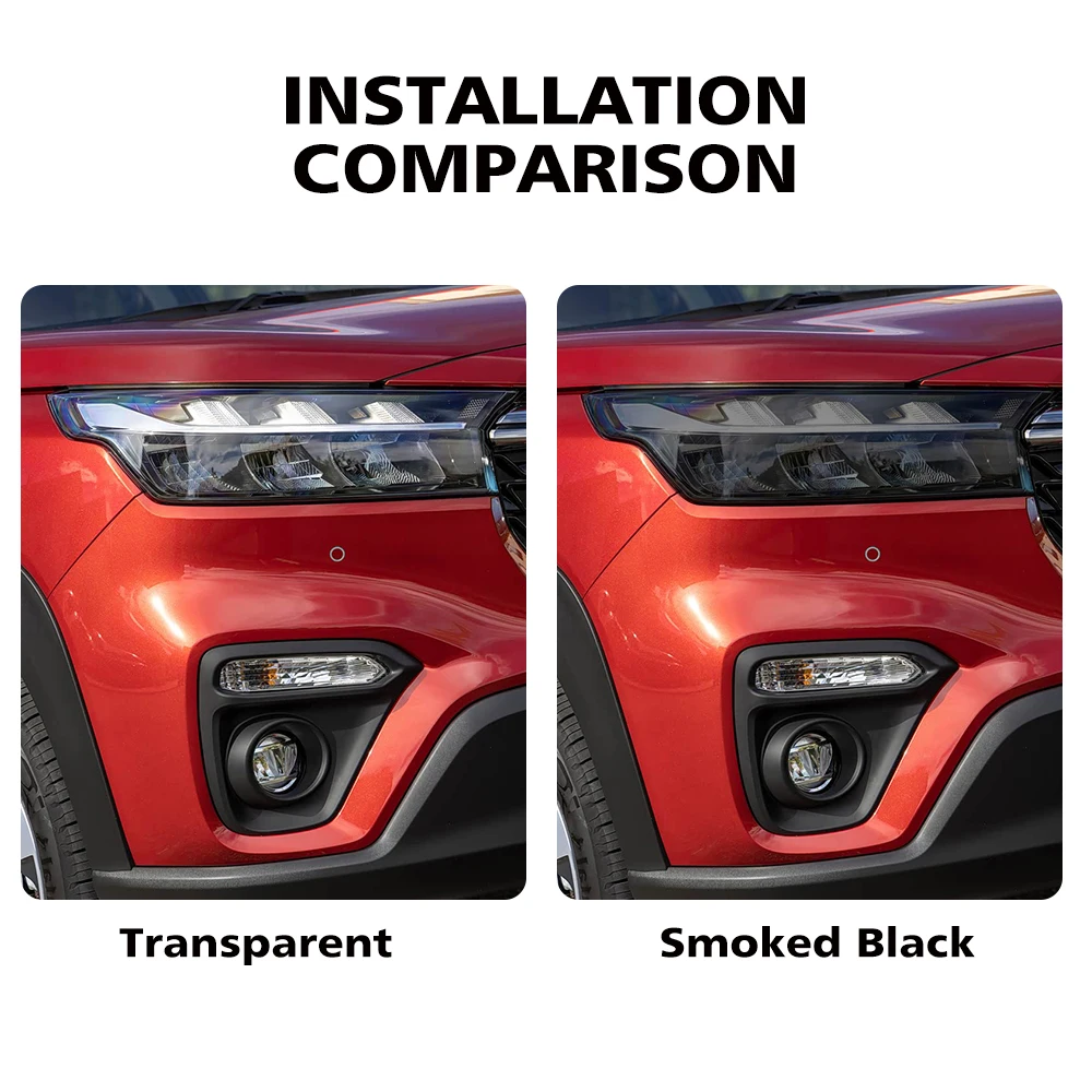 For Suzuki S-Cross 2022-2026 High-Gloss Smoke Black TPU Car Headlight Protective Film Pre-Cut PPF Anti-Scratch Vinyl Wrap Kit - view 4