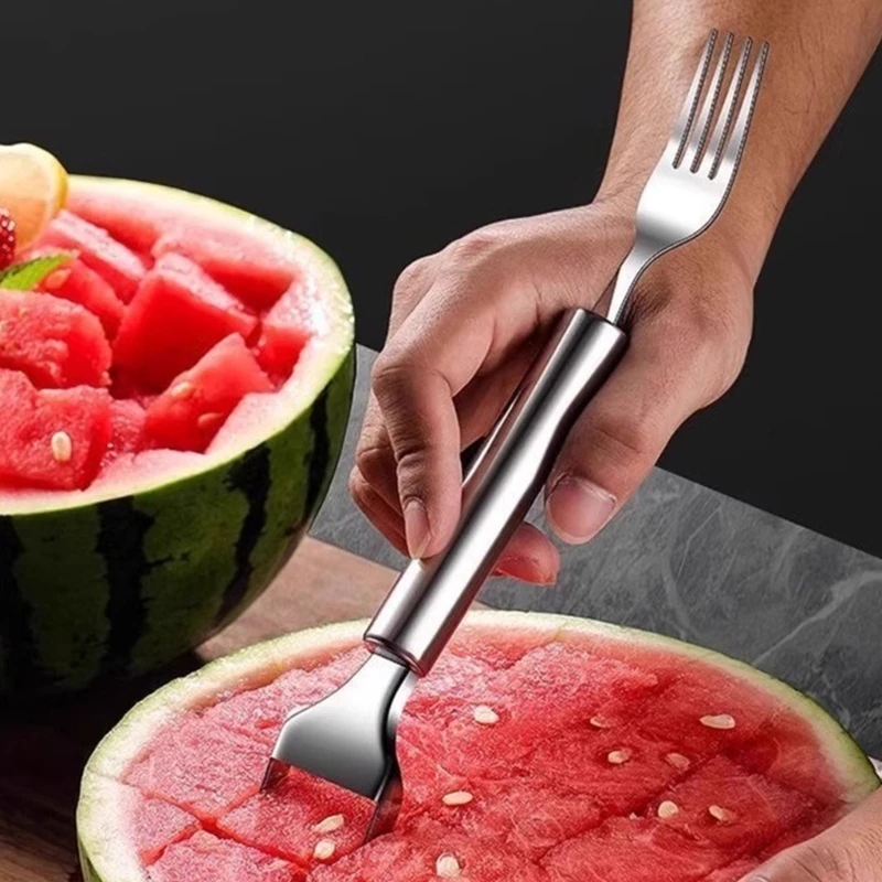 

Pack of 2 Efficient Watermelon Slicing Tool Double Sided Blade Fruit Slicer