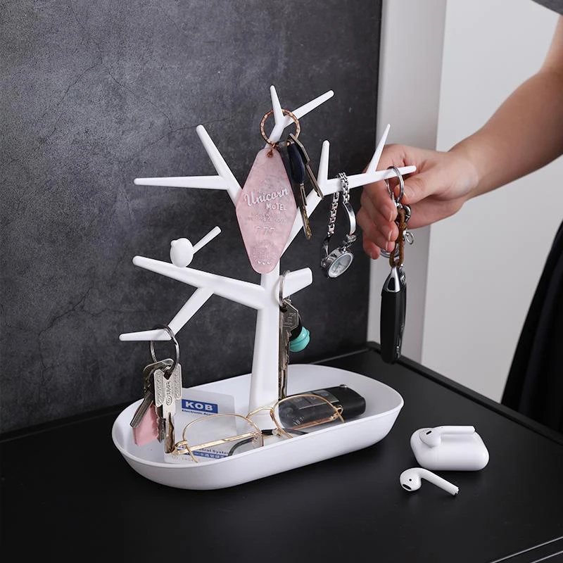 Desktop Necklace Earring Display Frame Cosmetics Ring Jewelry Box Storage Box Key Storage Frame Simple Desktop Furnishing