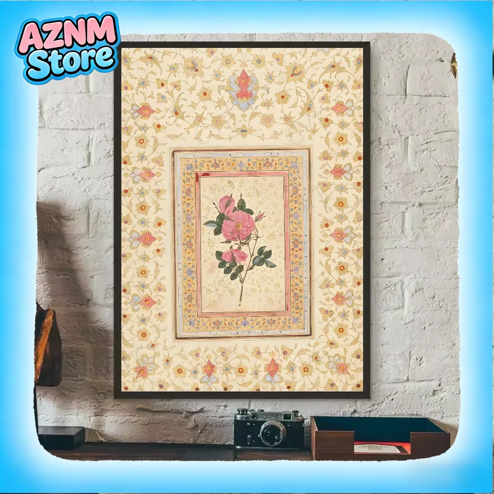 Vintage Islamic Geometry Arabic Pattern Muslim Art Poster HD art sticky wall waterproof home living room bedroom bar aestheti