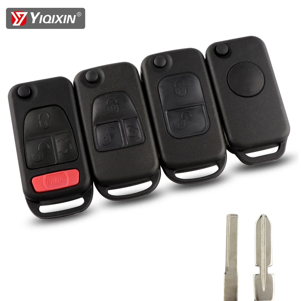 YIQIXIN Flip Remote Car Key Shell For Mercedes Benz A C E ML C CL S SL SEL SLK A160 B200 E113 W168 W124 W202 W203 W210 W211