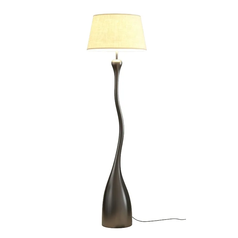 American retro living room atmosphere floor lamp, French medieval sofa, advanced bedroom bedside vertical floor lamp