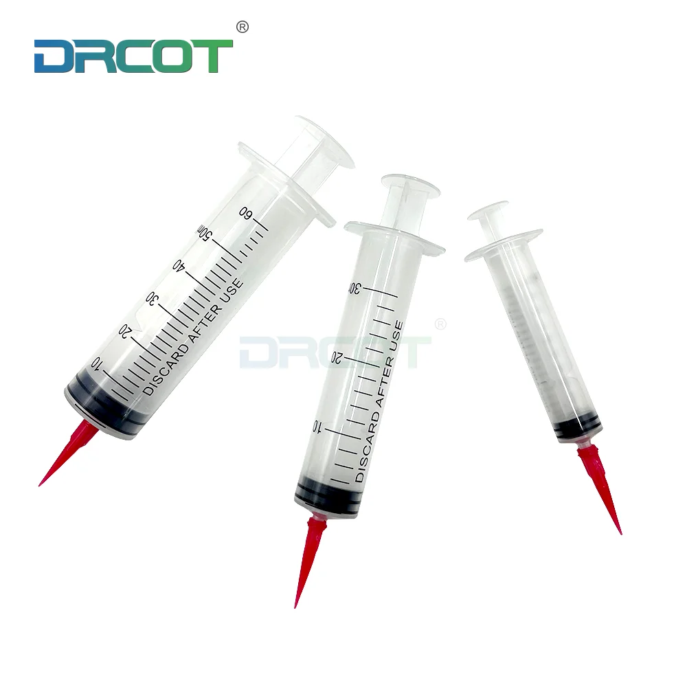 Hot Selling Industrial Syringe Hand Push Type Plastic Large Capacity Separately Dispensing Barrel Cylinder