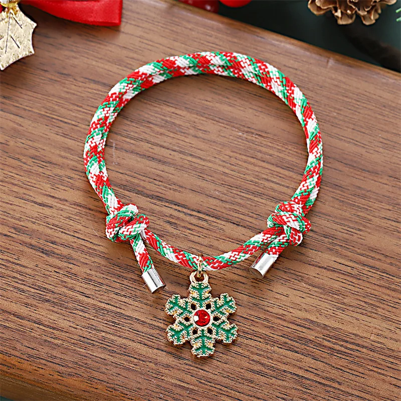 15PCS New Hot Selling Christmas Cartoon Cute Color Bracelet Personalized Creative Holiday Elements Pendant Bracelet