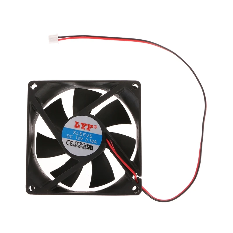 80mm Gleitlager Silent Lüfter DC 12V 2Pin 8025 DC Bürstenlosen Ruhig für 3D Drucker PC Computer fall Fan Drop Verschiffen