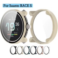 2-in-1 Watch Case For Suunto RACE S With Tempered Glass Film Hard Cover With Screen Protector Film PC Material Shell