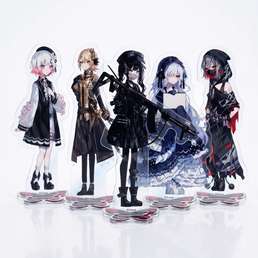 Anime 15cm Ver Acrylic Stand Sniper Girl Sword Lolita Figure Cyberpunk Desk Plate Itabag Decor Fans Christmas Gift Keychain