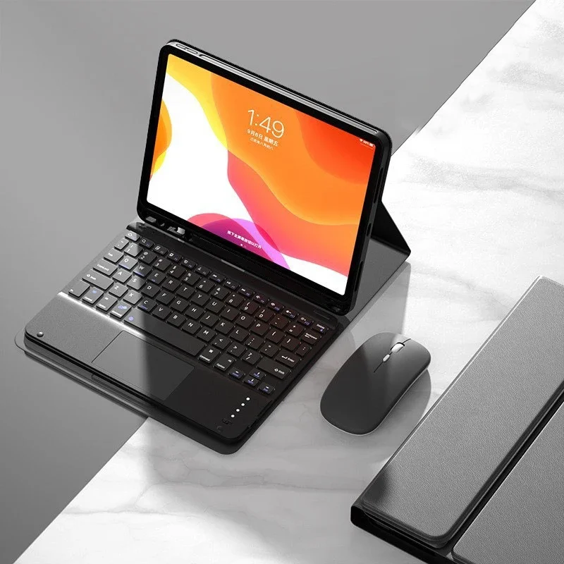 Imagem -02 - Capa de Teclado com Mouse Touchpad Livre para Samsung Galaxy Tab s6 Lite 10.4 a9 Plus a8 a7 s7 s8 11