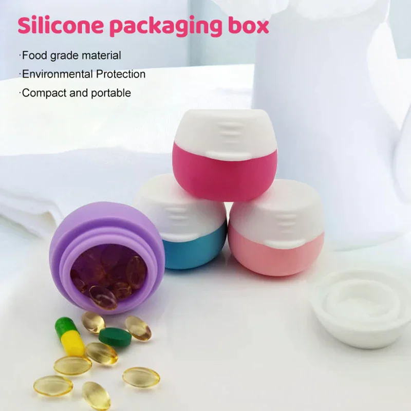 20 ml draagbare siliconen reispotten met deksel cosmetische gezicht lichaam handcrème pillendoosje mini reissieraden crème poedercontainers