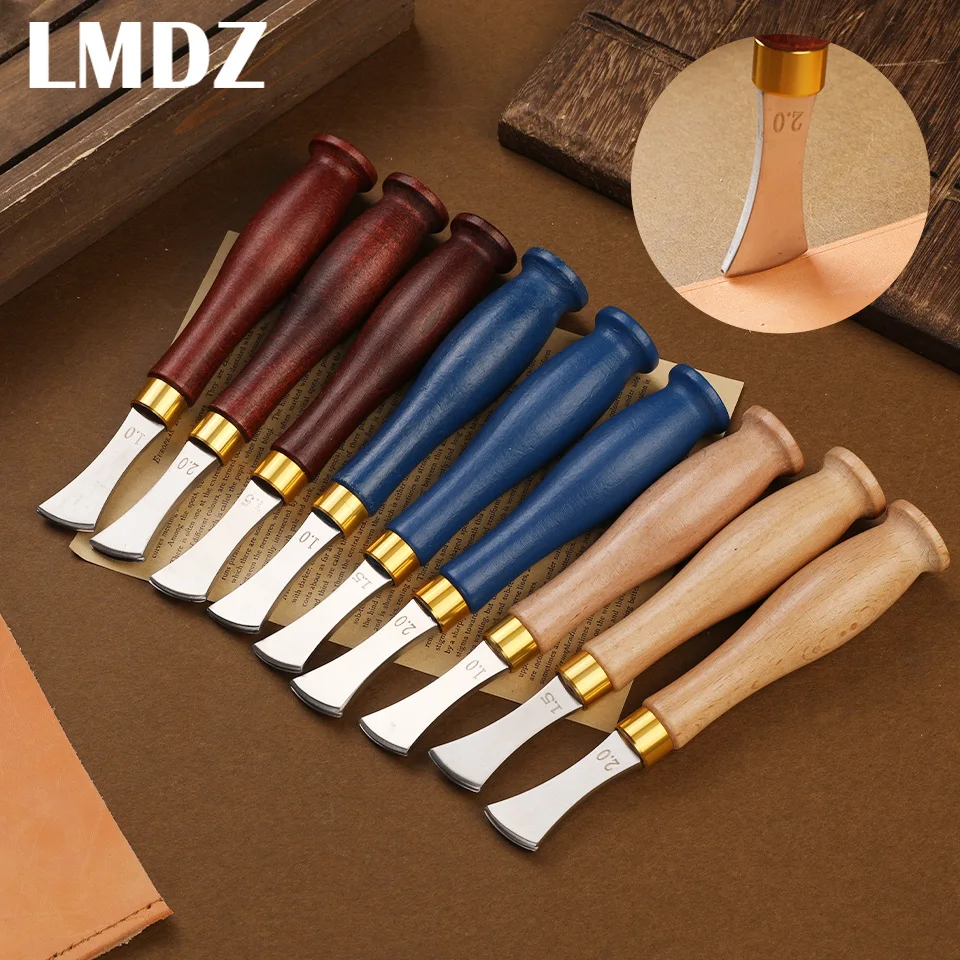 

LMDZ 1Pcs Leather Edge Creaser Tool Stainless Steel Wooden Handle Tool for Beginners DIY Leather Craft 1.0mm 1.5mm 2mm