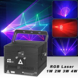 Лазерный ILDA RGB 1 Вт, 2 Вт, 3 Вт, 4 Вт Луч, 3D проектор, сканер, анимация, DMX, Dj, диско, дом, вечерние, бар, клуб, Рождественский эффект, сценическое освещение