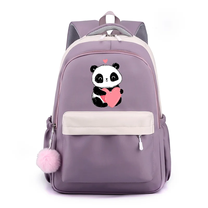 Neuer süßer Cartoon-Panda-Muster-Rucksack für Jungen und Mädchen, Schultasche, niedlicher Panda-Rucksack, große Kapazität