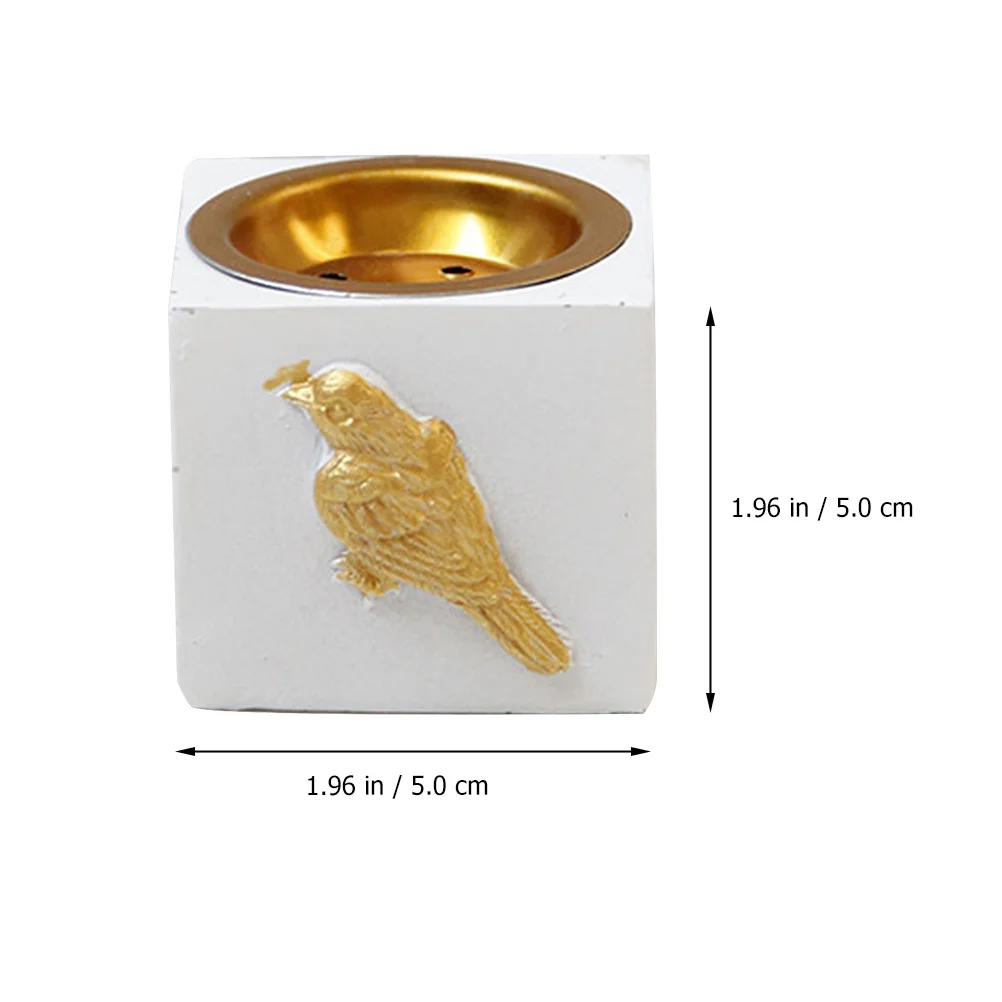 

1Pcs Resin Incense Burner Square Design Household Censer Craft for Tea Time Reading Room Decor Mysterious Smoke Atmosphere Aroma