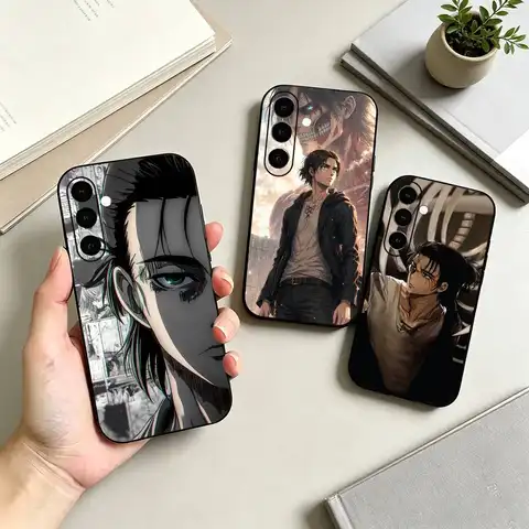 Anime Attack on Titan Eren Yeager  Phone Case For Samsung Galaxy A73,A72,A71,A70,A53,A52,A51,Soft Silicone Black Cover