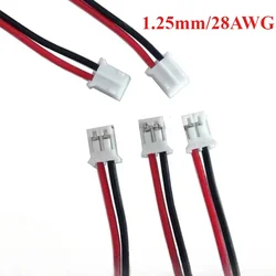 50pcs JST1.25Connector Wire and cable DIY wire 28AWG SH 1.25mm pitch 2pin