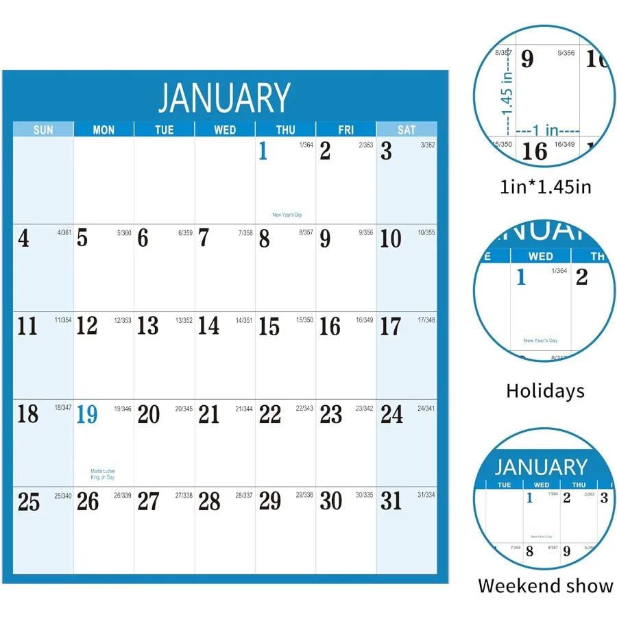 2026 Dry Erase Calendar Dry Erase Wall Calendar 2026 Yearly Wall Calendar Jan. 2026 Dec. 2026 34.6" x 22.9" Wet and Dry Erase L