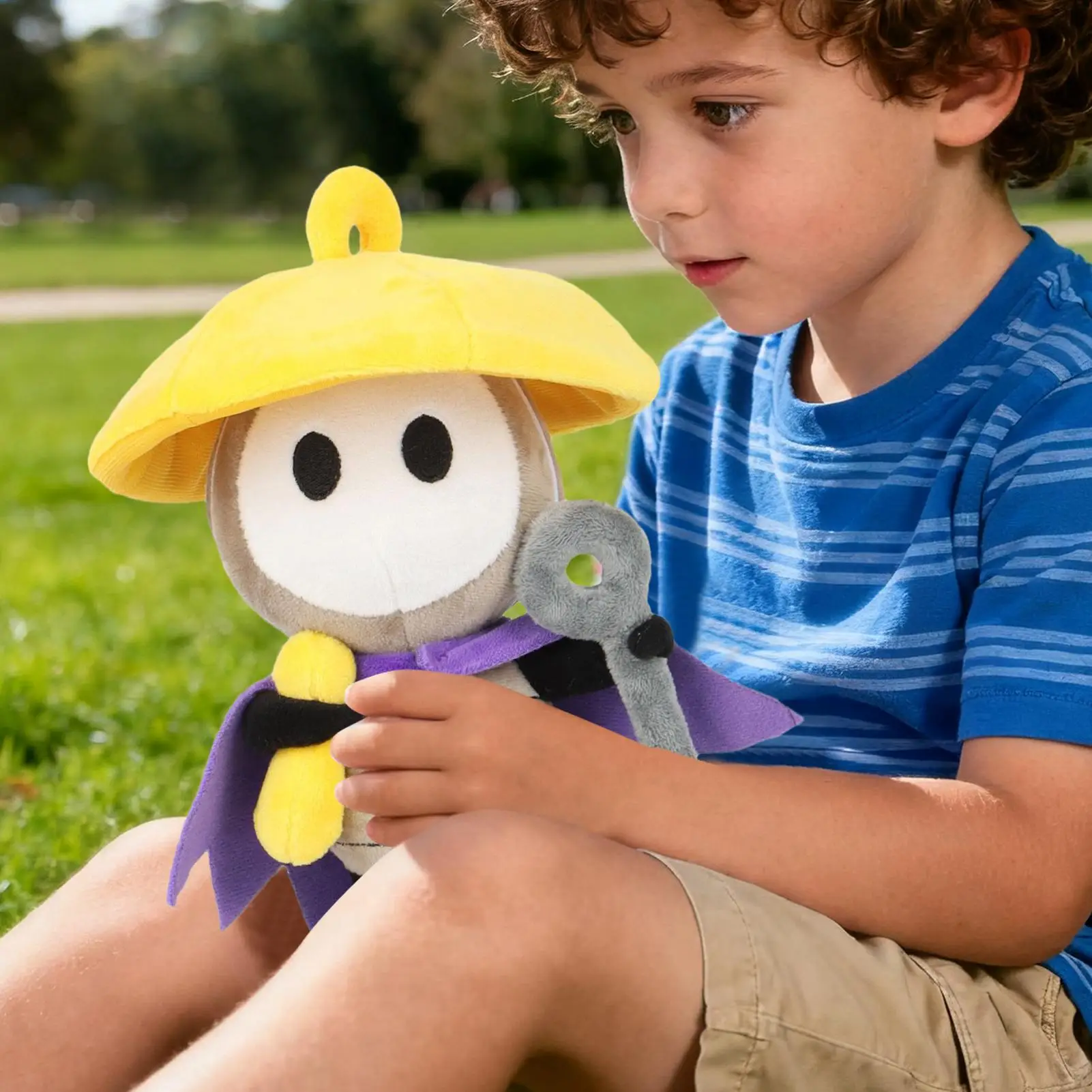 카툰 펀 핫셀 옐로우 햇 나이트 플러시 토이 인형 홀로우나이트 쿠션 플러시 토이 홈 데코 어린이 선물