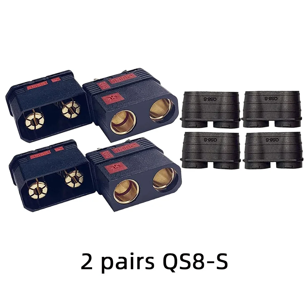 Conector de batería de alta resistencia QS8-S, conector dorado antichispa, enchufe de alimentación grande para protección de plantas RC, modelo de