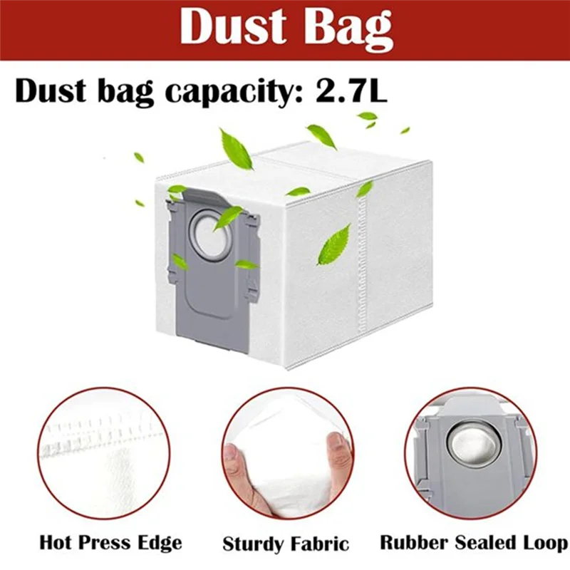 BAAN-10 pezzi per Roborock Qrevo Edge/Qrevo Curv accessori per aspirapolvere accessori ultra durevoli efficienza di pulizia migliorata