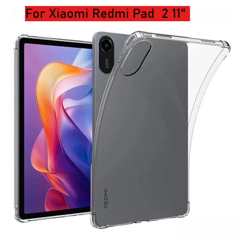 

NEW for Xiaomi Redmi Pad2 11 " 2025 Redmi Pad 2 Case HD Clear TPU Soft Cover with 4 Corner Airbags Shockproof Protect Shell