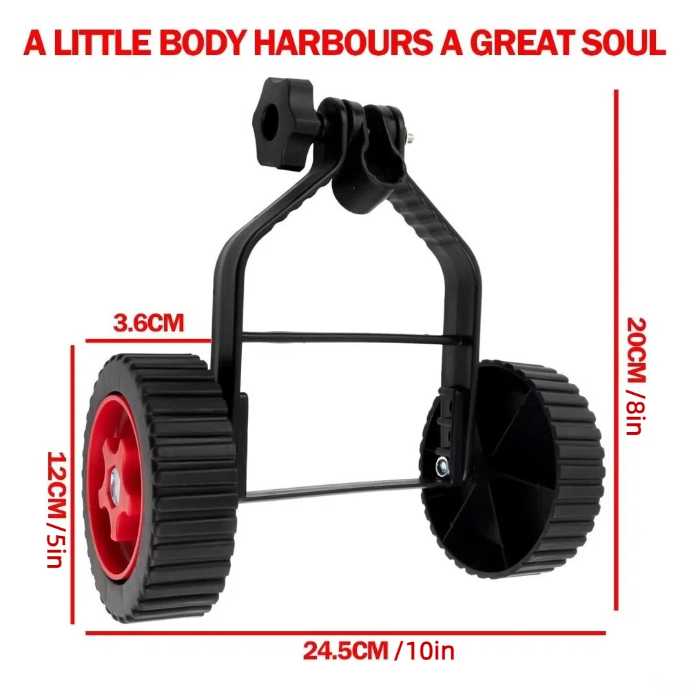 Universal String Trimmer Grass Eater Cutter Adjustable Support Wheels Set Garden Lawn Mower Adjustable Support Wheel Set