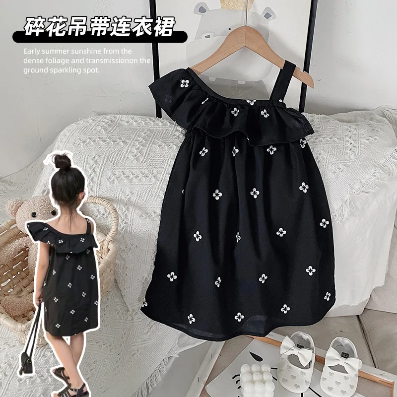 

Girl's Floral Camisole Dress Summer New Embroidered Formal Dress