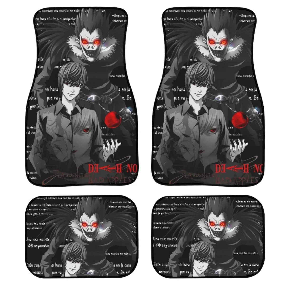 Car Floor Mat Death Note Ryuk 3D Print Cartoon Anime Universal Fit Auto Floor Mat Set of 4 Fit Most Vehicle Cars Sedan Truck SUV