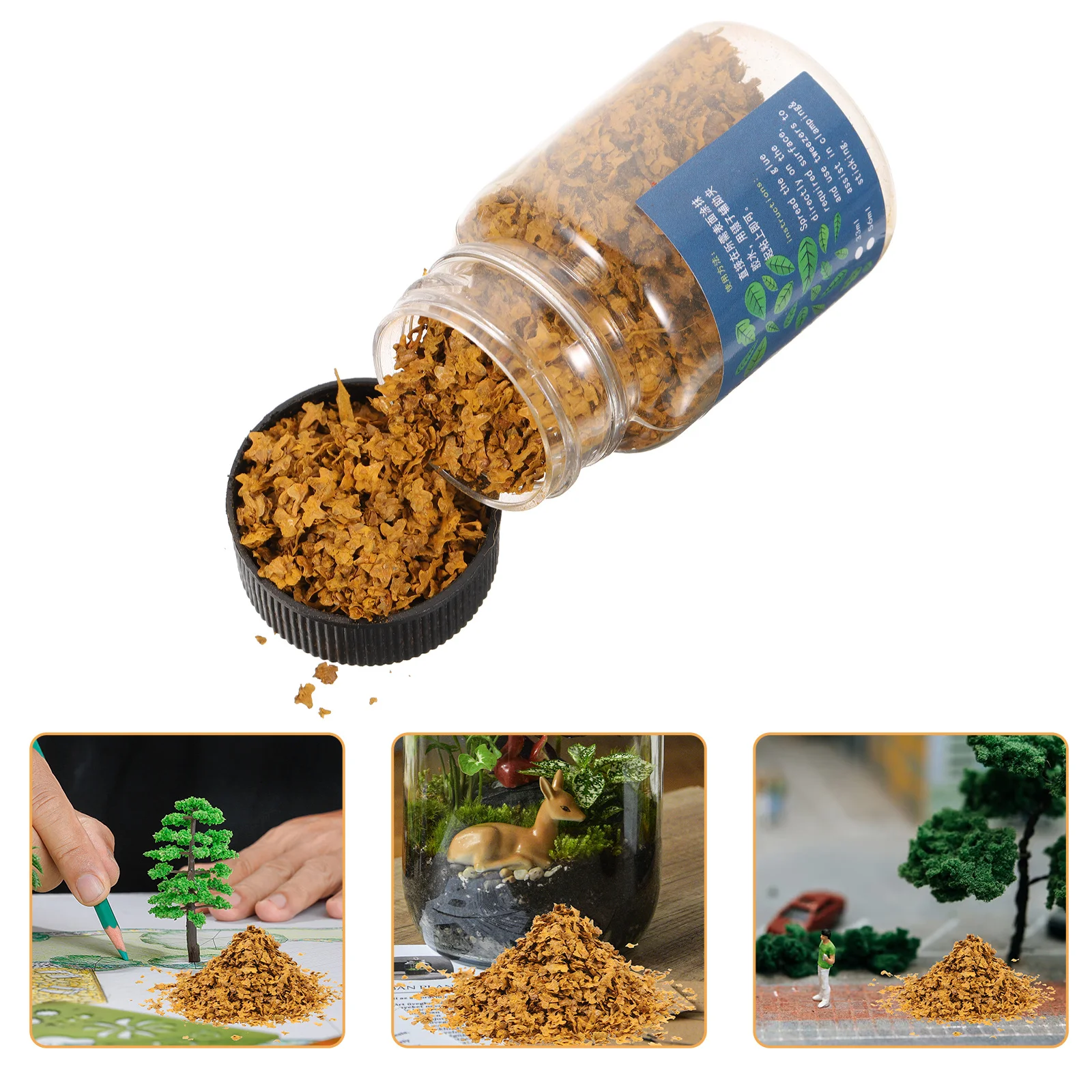

1 Bottle Realistic Micro Landscape Simulation Leaves Miniature DIY Decor for Home Garden Office Artificial Plant Ornament
