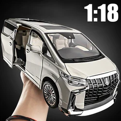 1:18 Toyota Alphard MPV Alloy Model Car Toy Diecasts Metal Casting Sound and Light Car Toys For Children Vehicle