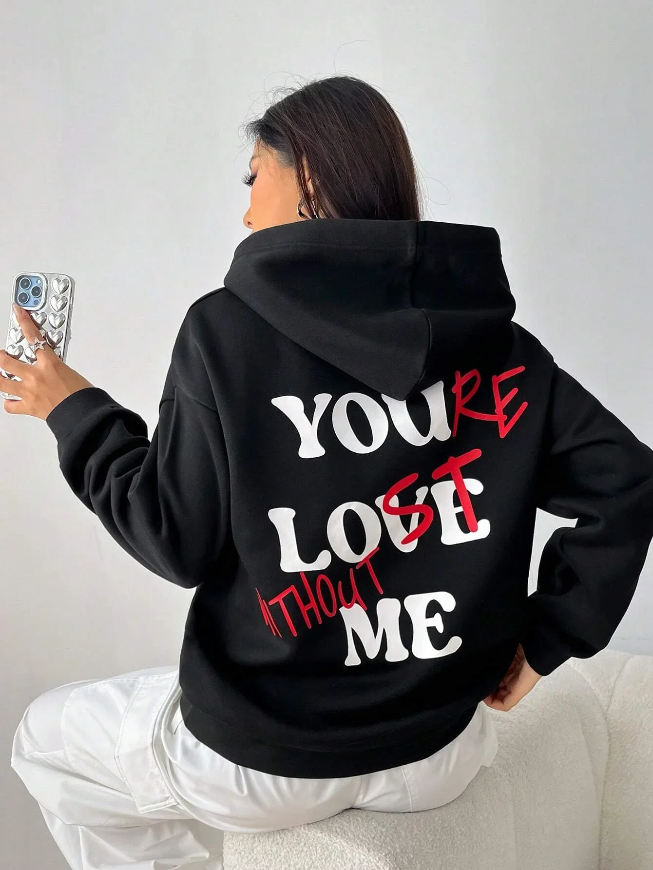 Blue Lightning Butterfly Printed Female Hoodies Hip Hop Street Casual Fashion Hoodie Loose New Sweatshirts Women Fleece Clothing