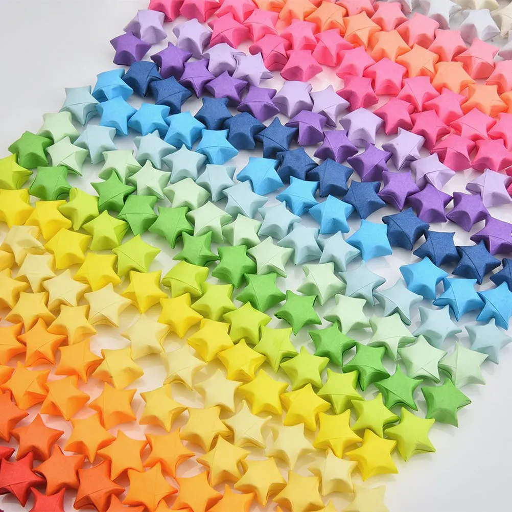 1080Pcs Folding Star Paper Kit 27 Bright Colors High-Quality Smooth Paper for DIY Star Crafting Origami Projects Party Decor and