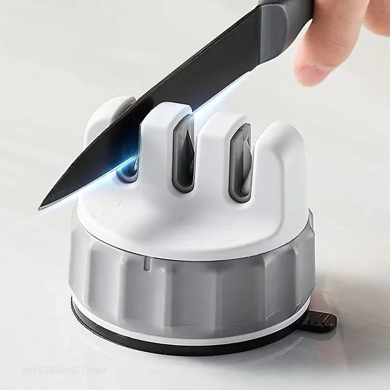 Huohou Mini Knife Sharpener One-handed Sharpening Super Suction Kitchen Sharpener Tool Sharpening Stone for Home