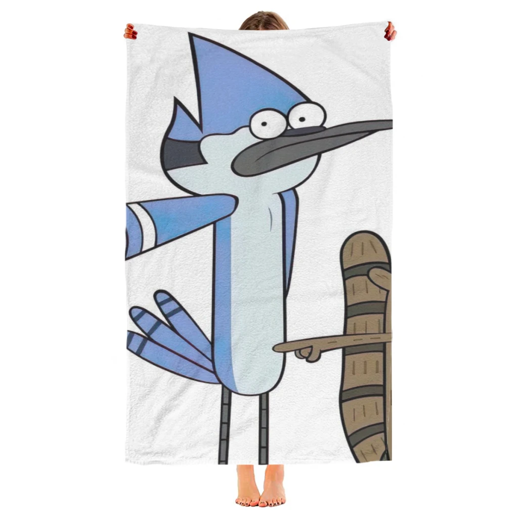 

R-Regular Cartoon Beach Towel Poncho Bathing Towels Cover-ups Quick Dry Sand Free Yoga Spa Gym Pool