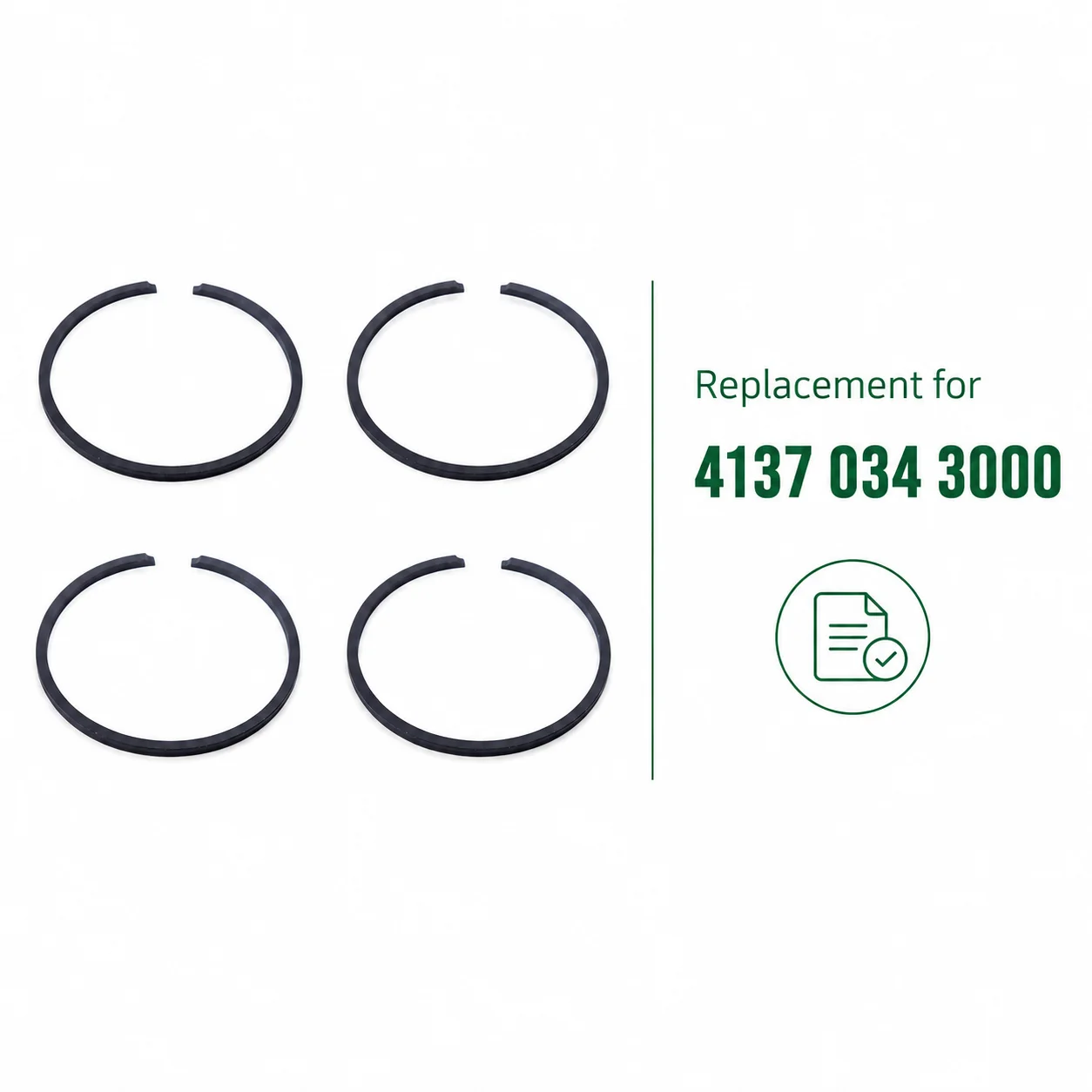 For Stihl FS38 FS45 FS46 FS55 FS75 FS80 FS85 FH75 FR85 Brushcutter Replacement Piston Rings 34x1.5mm OEM 4137 034 3000 4 Pack