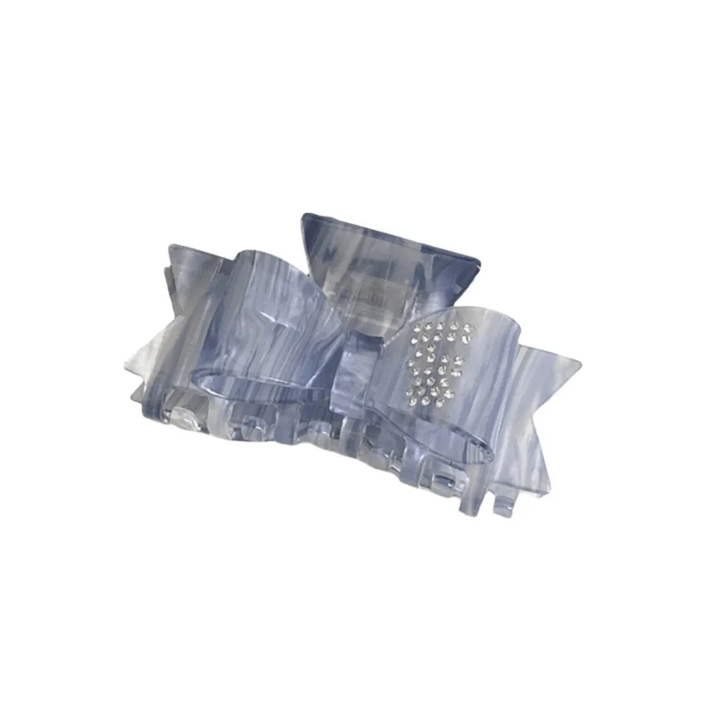 

Fashion Rhinestone Bowknot Hair Claw Korean Style Shiny Acetate Shark Clip Headwear Geometry Small Hair Clip Streetwear